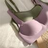 French Square Neck Jelly Strips Bra Soft Support No Steel Ring No Trace Thin Gather Underwear Women'S Comfortable Bra