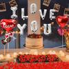 Rose Künstliche Blütenblätter Rote Ballons Set Liebesherz Latex Folienballon Hochzeit Romantische Nacht Valentinstag Party Dekoration