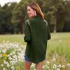 Women's Casual Color Tops Long Sleeve Button Loose Breathable Shirt