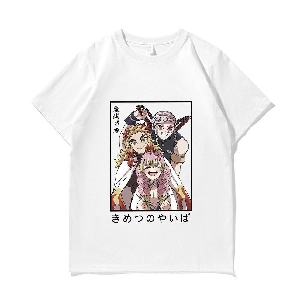 Anime Demon Slayer Men Women T Shirt Clothes Kawaii Rengoku Kyoujurou Uzui Tengen Kanroji Mitsuri T Shirt