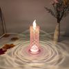 LED Candle Lights Romantic Rose Shadow Flameless Candles Lamp Elegant Crystal-like Pillar Candles