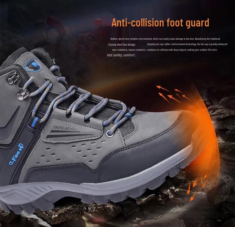 Herr Plus Size Högtoppade Varma Vandringsskor - Utomhus Vinter Gångskor