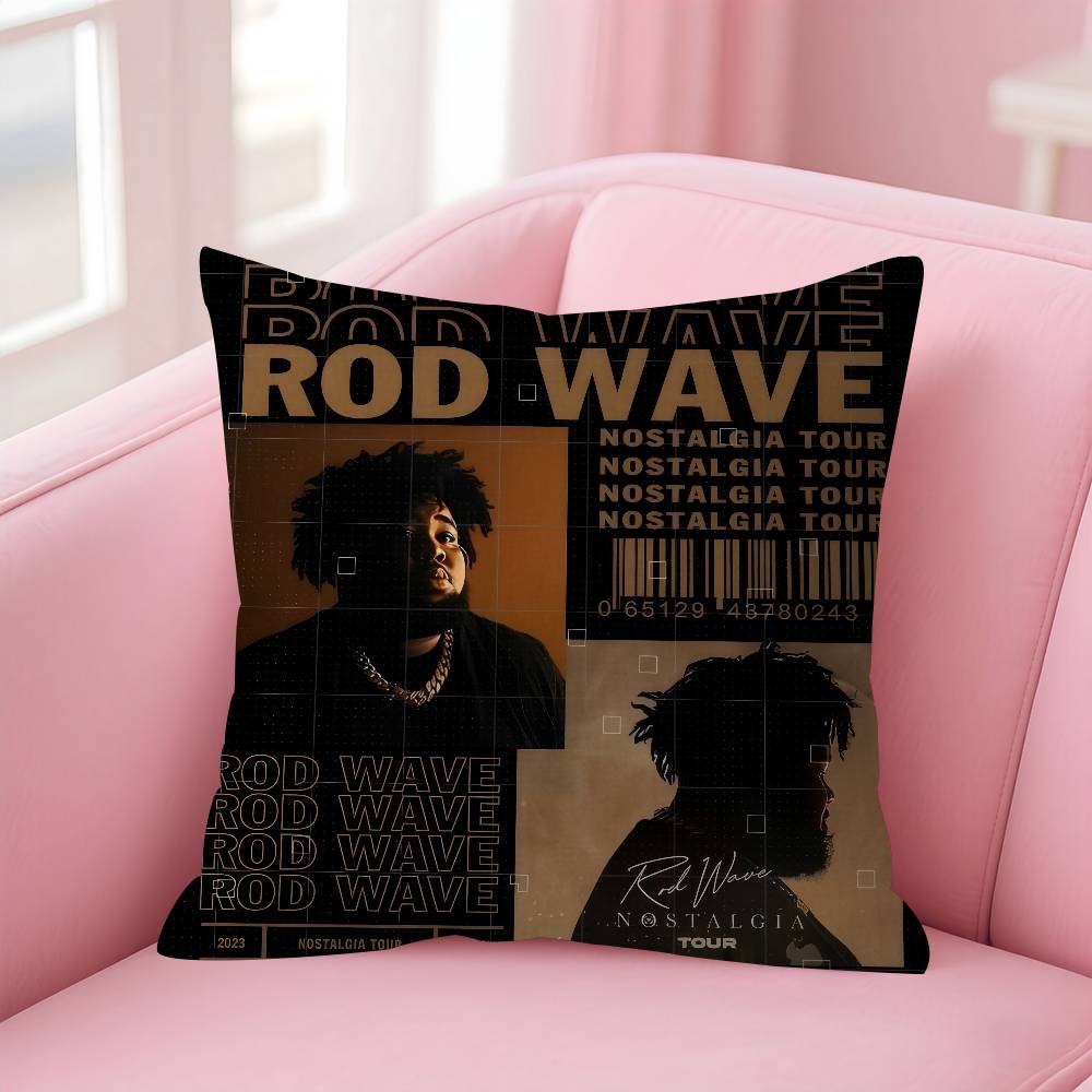 Hip Hop Rapper Rod Wave Pillow Cover Sofa Cushion Cover Home Room Decoration Children Gift