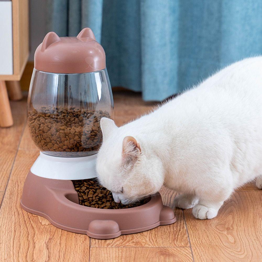 Plastic Pet Feeder Dispenser 2.2L Large Capacity Pet Drinking Bowl Cat Dog Food Water Bowl  Cat