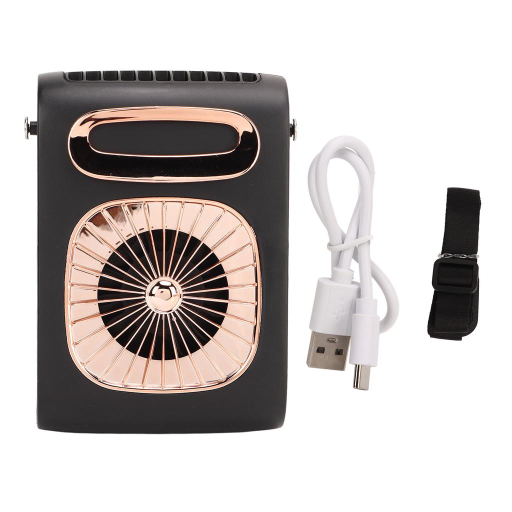 Waist Fan Low Noise Fast Cooling Portable Hanging Neck Fan Power Bank for Outdoor Worker Delivery