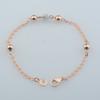 585 Roségold Zirkonia Perlen Schmuckset für Damen mit Armband Halskette und Ohrringen