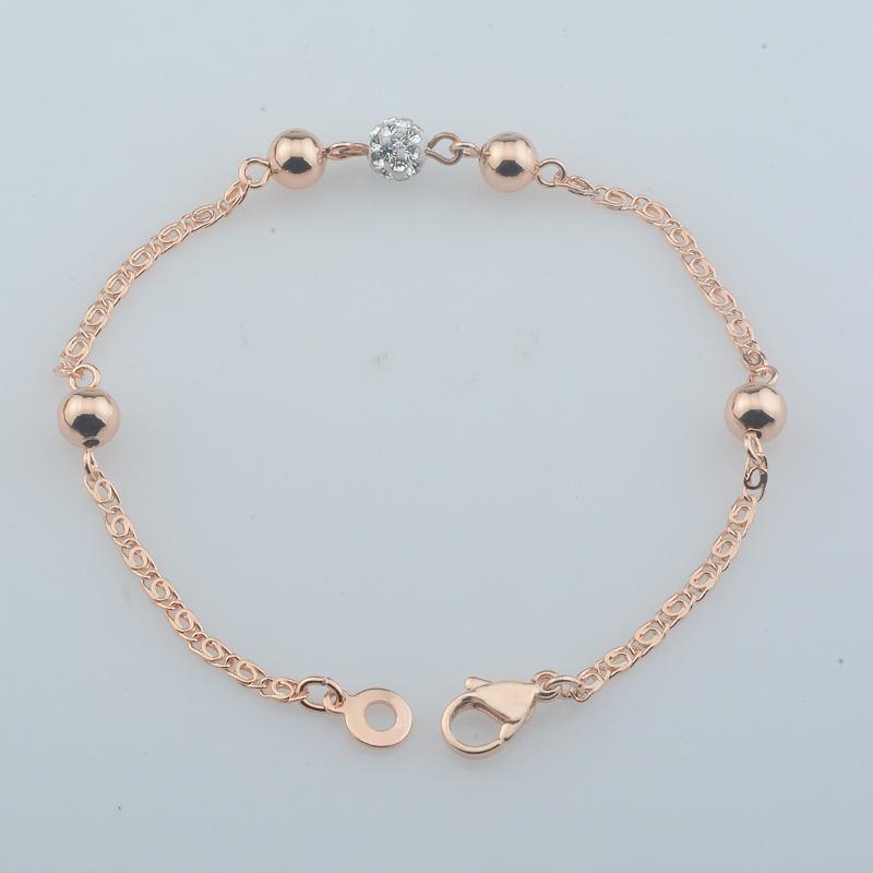585 Roségold Zirkonia Perlen Schmuckset für Damen mit Armband Halskette und Ohrringen
