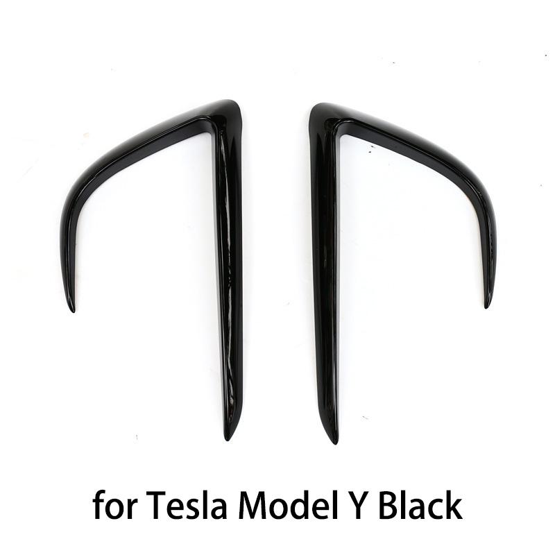 Nebelscheinwerferverkleidung für Tesla Modell Y/3, Stoßstangenabdeckung, Windmesser, Carbonfaser-Optik, Klingenverkleidung, Licht, Augenbrauen, Spoiler, Dekoration