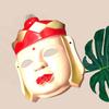 Japanese Style Fox Mask - Half-Face Anime Cosplay for Women