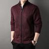 Men's Stand-up Collar Knit Sweater Autumn Winter Cardigan Tops Korean Slim Solid Color Sweatercoat Jacket