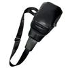 Men'S Leather Breast Bag One Shoulder Crossbody Bag Black Leather Men'S Bag