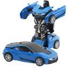 One-Key Transforming Bugatti Pull-Back Car Robot Toy