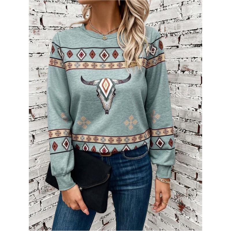Womens Casual Print Hooded Sweatshirt With 3D Letter Graphic Round Neck Lightweight Comfort Fit Everyday Wear