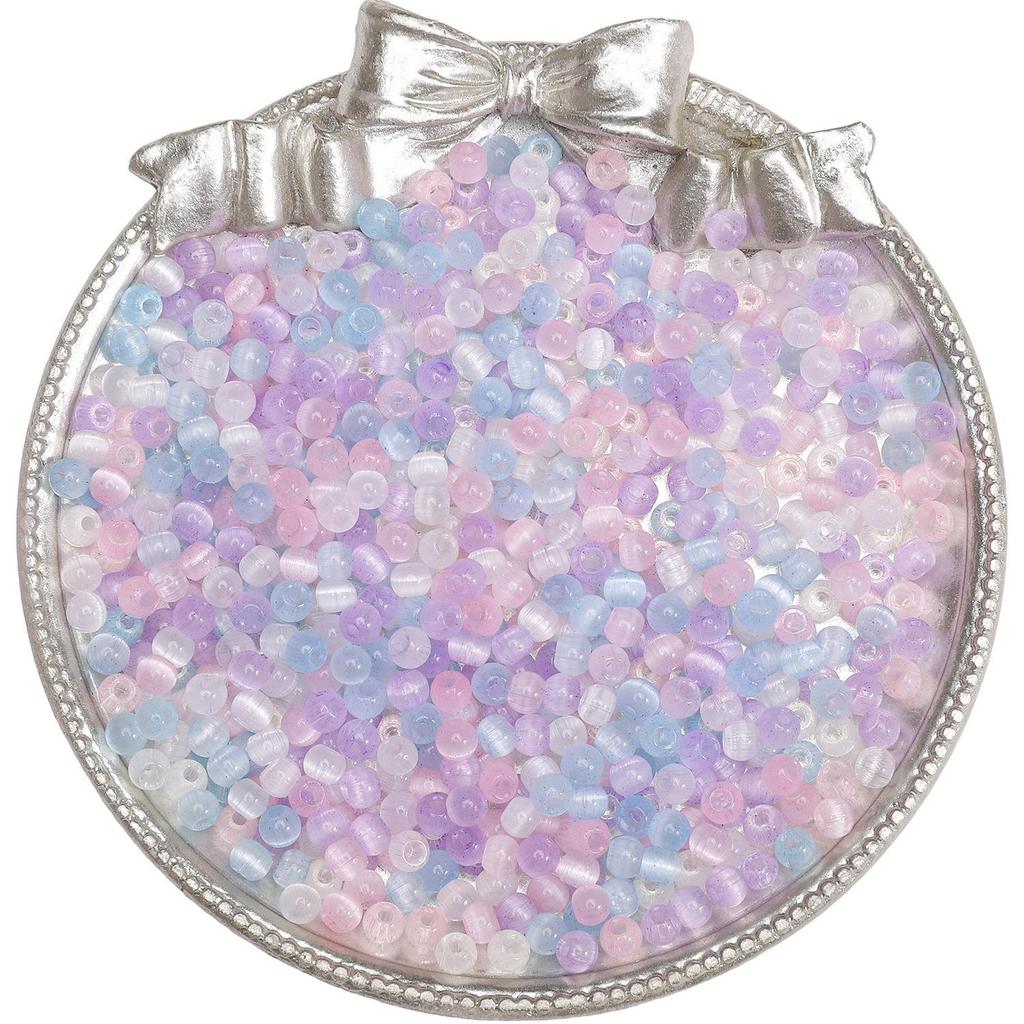 4mm High-Quality Glass Cat's Eye Seed Beads for Handmade DIY Jewelry and Accessories.