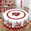 Romantic Love Rose Tablecloth, Valentine'S Day Dwarf Round/Rectangular Tablecloth Love Leave-In Light Luxury Tablecloth