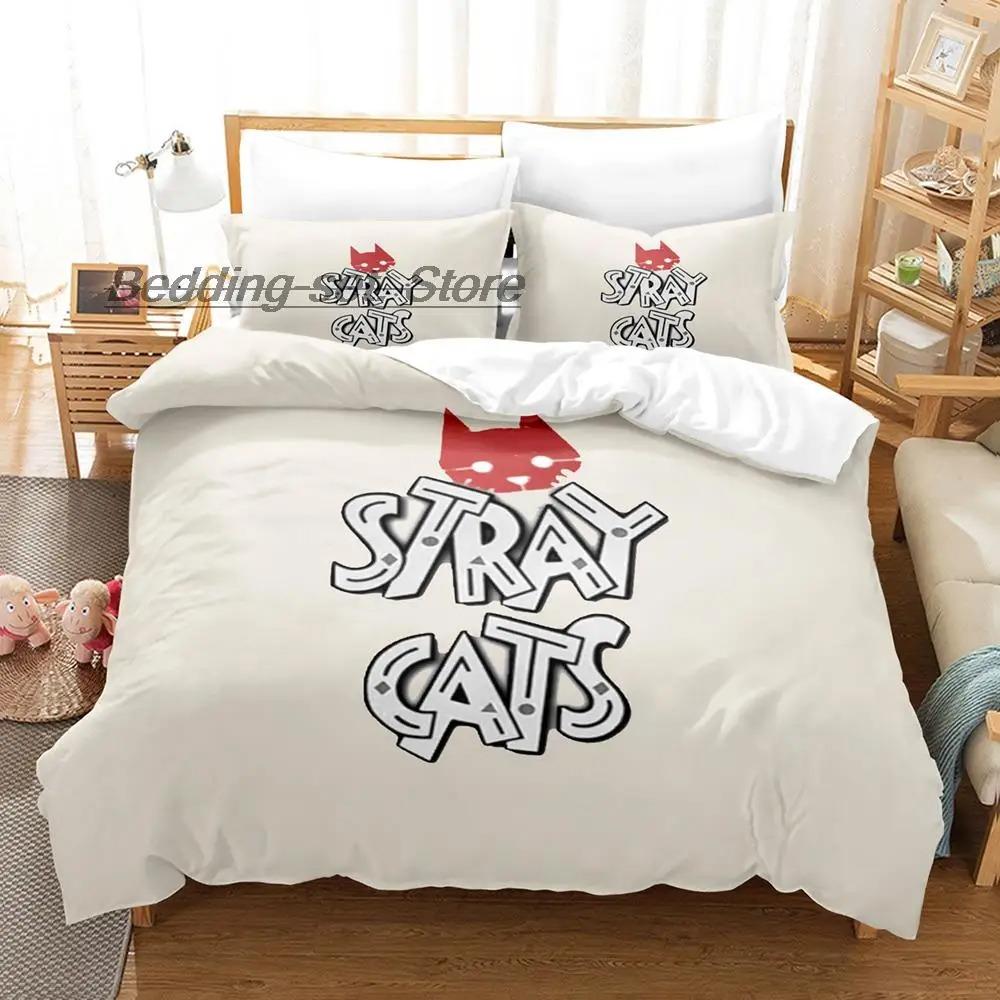 New Stray Game Cat Momo Bedding Set Single Twin Full Queen King Size Kawaii Bed Duvet Cover Sets for Adult Kids
