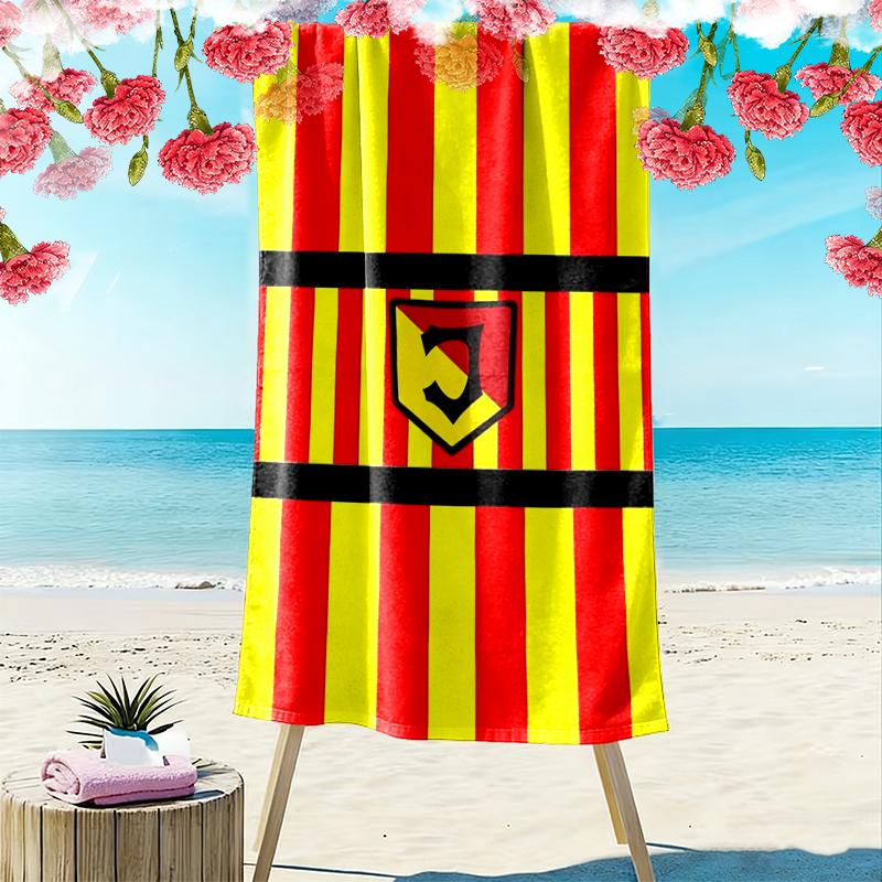 Jagiellonia Biaystok Print Beach Towel Large Soft Quick Dry Towel For Beach Camping Swimming
