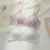 Women's Seamless Comfortable Bra Push-up Breathable Thin Bow Bra Wire-free Perfect for Small Breasts