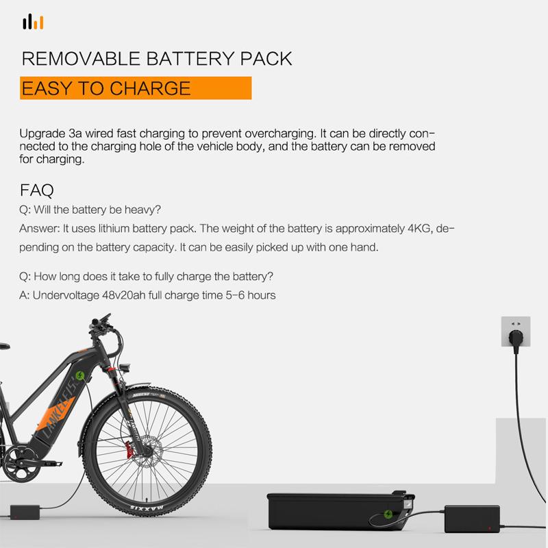 Lankeleisi MX600PRO 1000W Adult Electric Bike 48V 20Ah 27.5-inch 20Ah Electric Touring Bike City E-bike