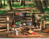 Portable Camping Cookware Set for 2-3 People - Includes Cookware, Teapot, and Utensils (DS-308)