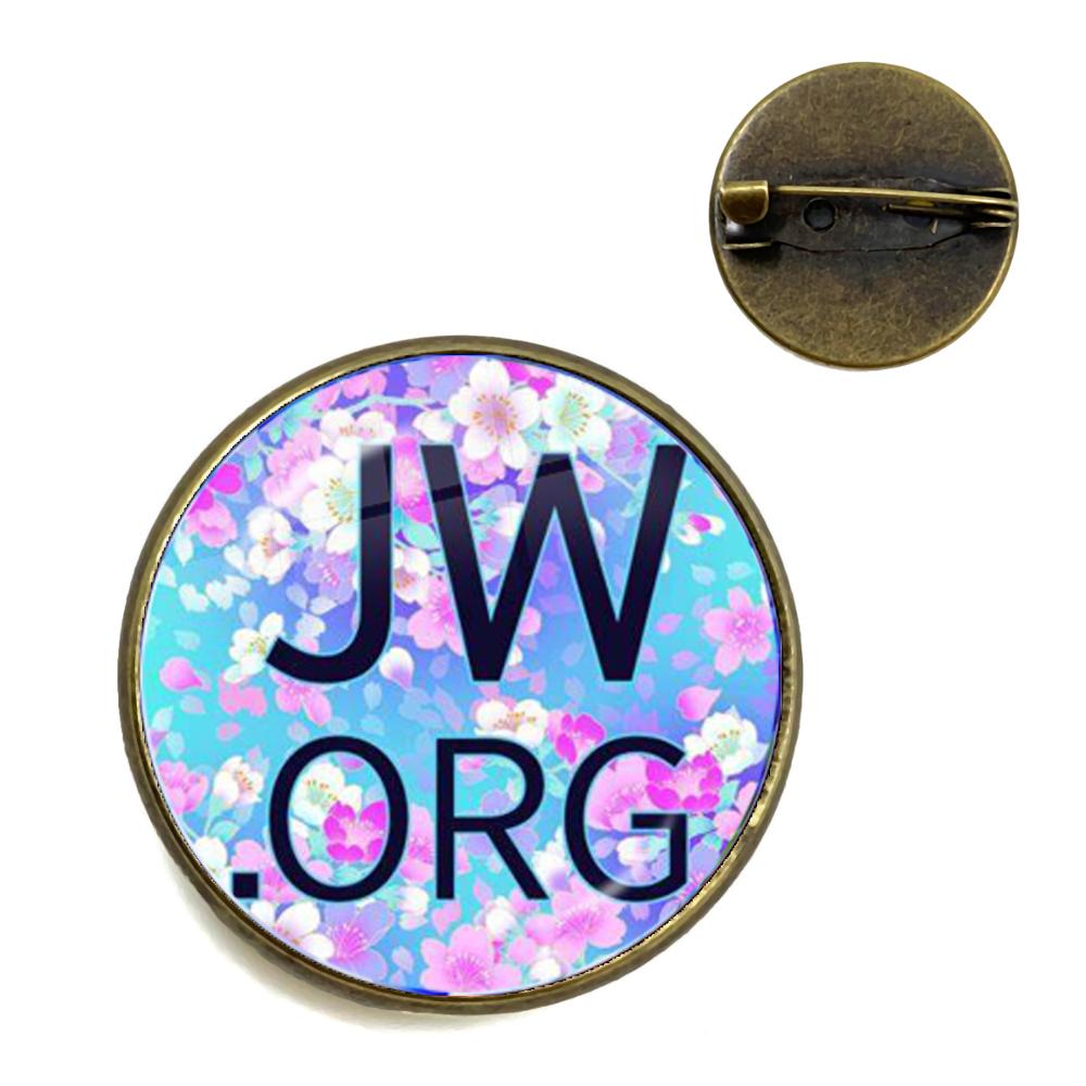 Новое поступление Броши JWORG Стимпанк Свидетели Иеговы Зажим для воротника Стеклянный кабошон Украшения Подарок