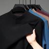 Herren Rundhals Ein-Knopf Pullover Hoodie Winter Einfarbig Beidseitiger Samt Chinesischer Stil Mode Herrenbekleidung