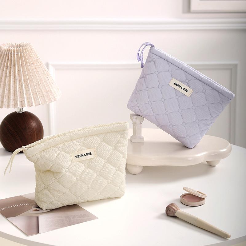 

Handheld Storage Bag, Solid Color, Makeup Bag, Travel, Makeup Storage Bag, Makeup Bag, Large Capacity, High-end Feel фіолетовий