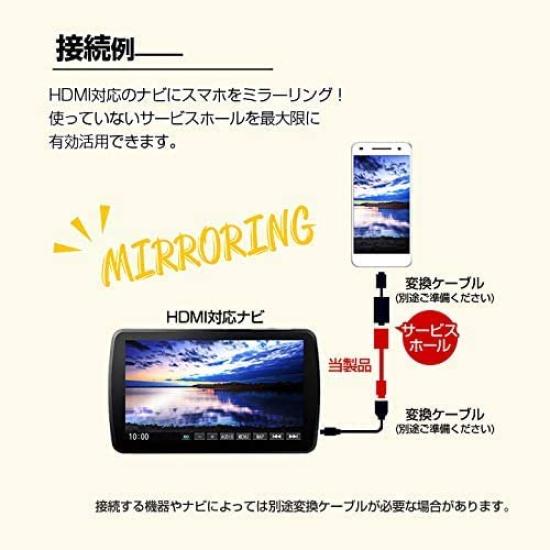 USB Input Port HDMI Input Port Audio Relay Audio Parts Spare Switch Hole Transforms into Input Terminal for Vehicles x & USB/HDMI Toyota/Daihatsu