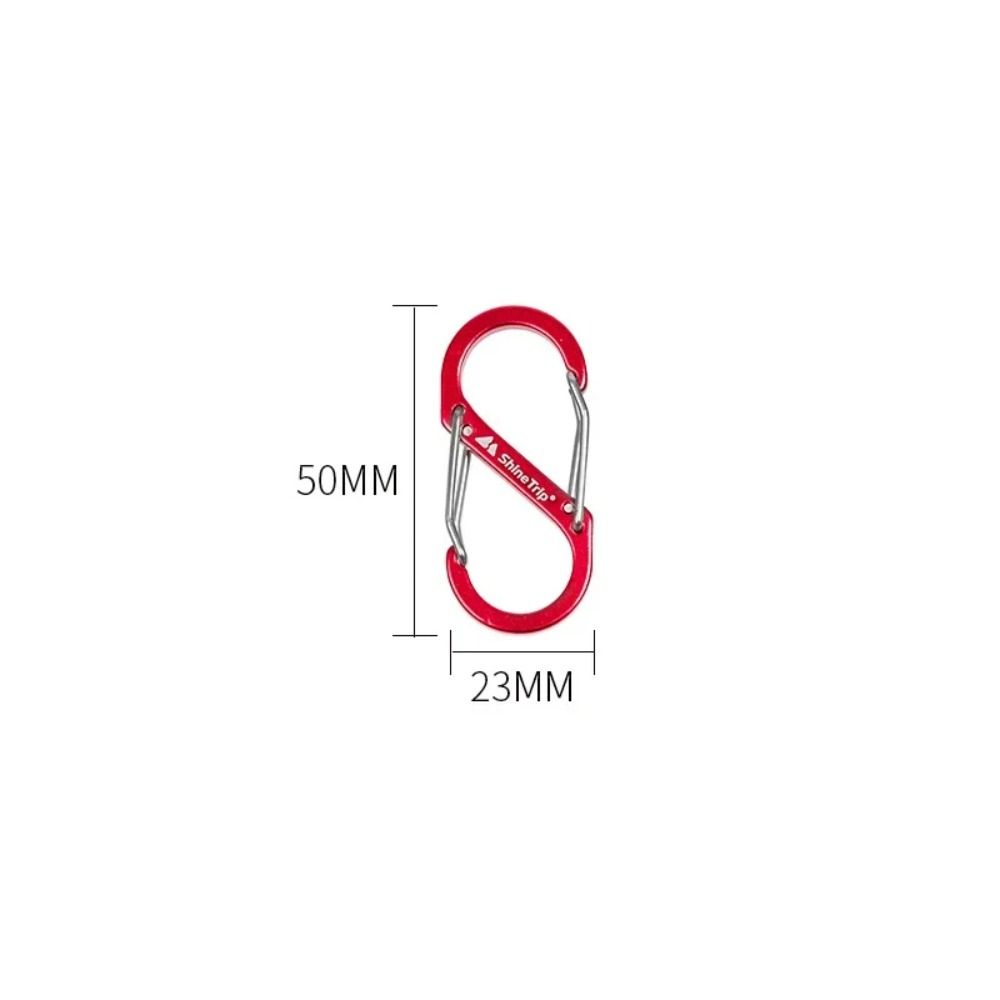 

Camping Tools Aluminum Zinc Zinc Alloy Carabiner Clips Anti-Theft Buckle S Type Quick Hanging Hook Climbing Red 50x23mm