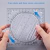 Multifunctional Drawing Ruler 360 Degree Angle and Circle Drawing Stencil Geometric Drawing Template Measuring Ruler