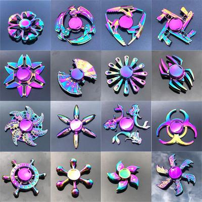 Bunter Zinklegierung Fidget Spinner: Schwarzes Tech-Spielzeug zur Stressbewältigung für Schüler und Kinder.