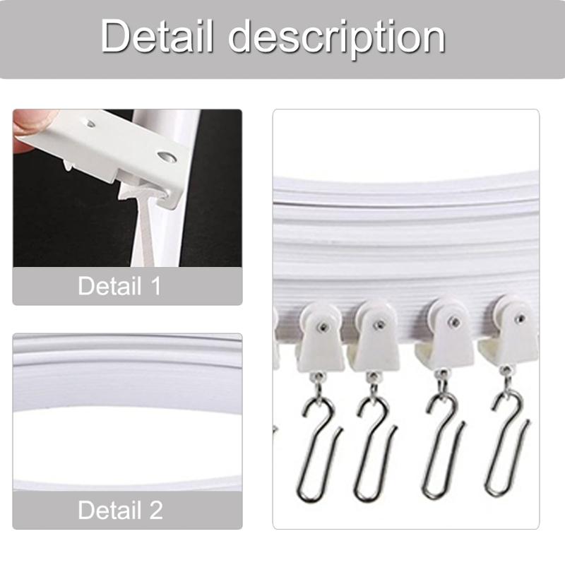 Flexible Curtain Rails for Any Room 6/7/8 Meter Length Ceiling Track with Smooth Rollers Set for Home or Office Use