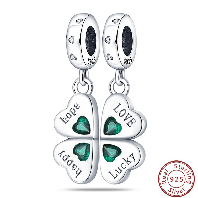 Lucky Collection Copper Craft Lucky Number Clover Green Charms Beads 3Mm Diy Elegant Holiday Fine Jewelry Gifts