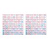 2Pcs Mosaic Wall Tile Stickers, 3D Self Adhesive Tile Stickers, Retro Waterproof And Oil-Proof Wall Decals, Peel And Stick Backsplash Decals