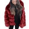 Cappotto da donna slim-fit di media lunghezza con cappuccio in ecopelliccia Autunno/Inverno 2025