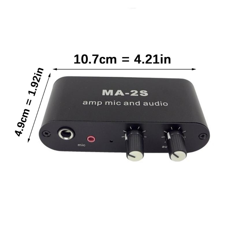 MA2S Microphone Preamp Portable Mic Preamp Amplifies Condenser 22X and Stereo Music for Enhances Sound Quality