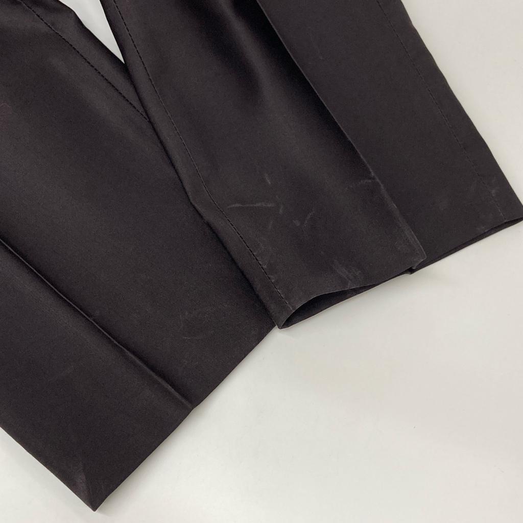 Prada P2062 Bold Satin Slacks Pants Bottoms 40 BordeauxUsed