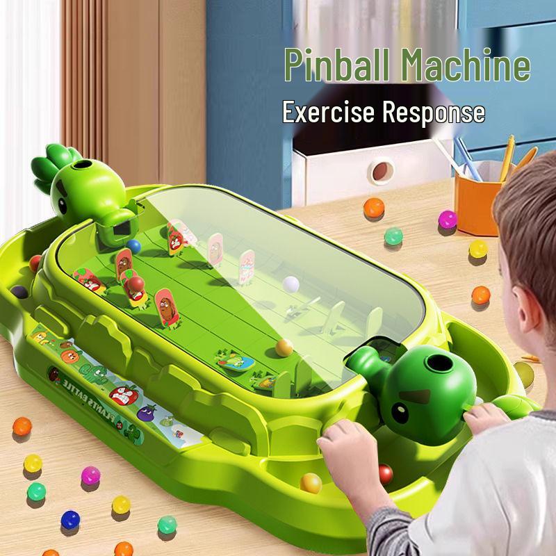 Children's Educational Pinball Shooter Game: Double Player Desktop Toy for Parent-Child Interaction