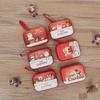 Christmas Coin Purse Rectangle Santa Pattern Wallet Festive Gift Bag for  New Year Christmas Decorations