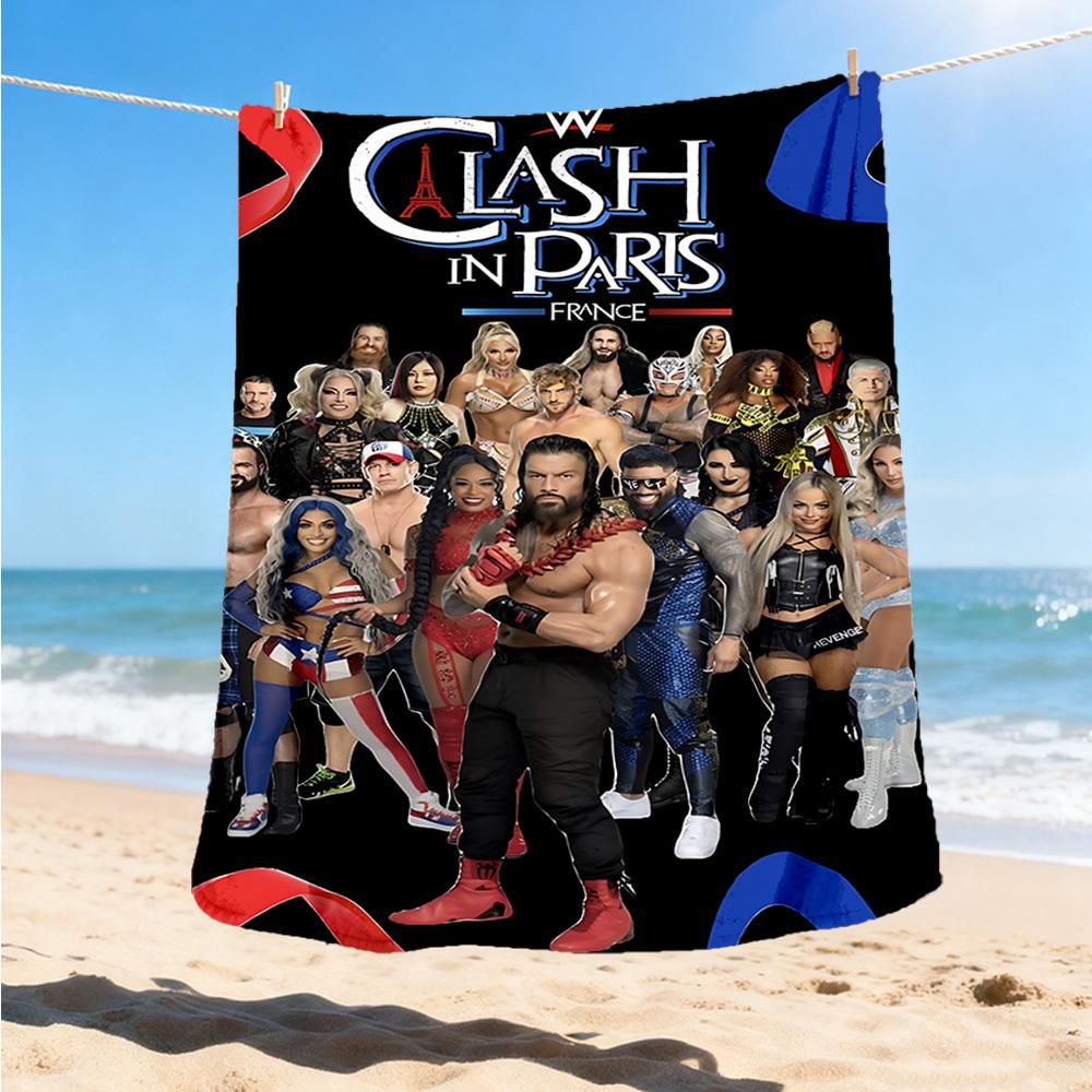 

1pc WWE Wrestlers Outdoor Flannel Throw Blanket Soft, Cozy, Warm All Season, Machine Washable, 80x120cm