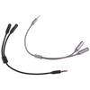 3.5Mm Headphone Splitter Earphone Adapter 1 Male To 2 Female Jack Mic Y Splitter