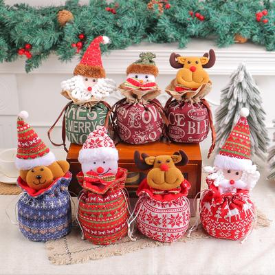 Christmas Children'S Gift Bag Knitted Wool Drawstring Bag Christmas Eve Apple Bag Candy Bag