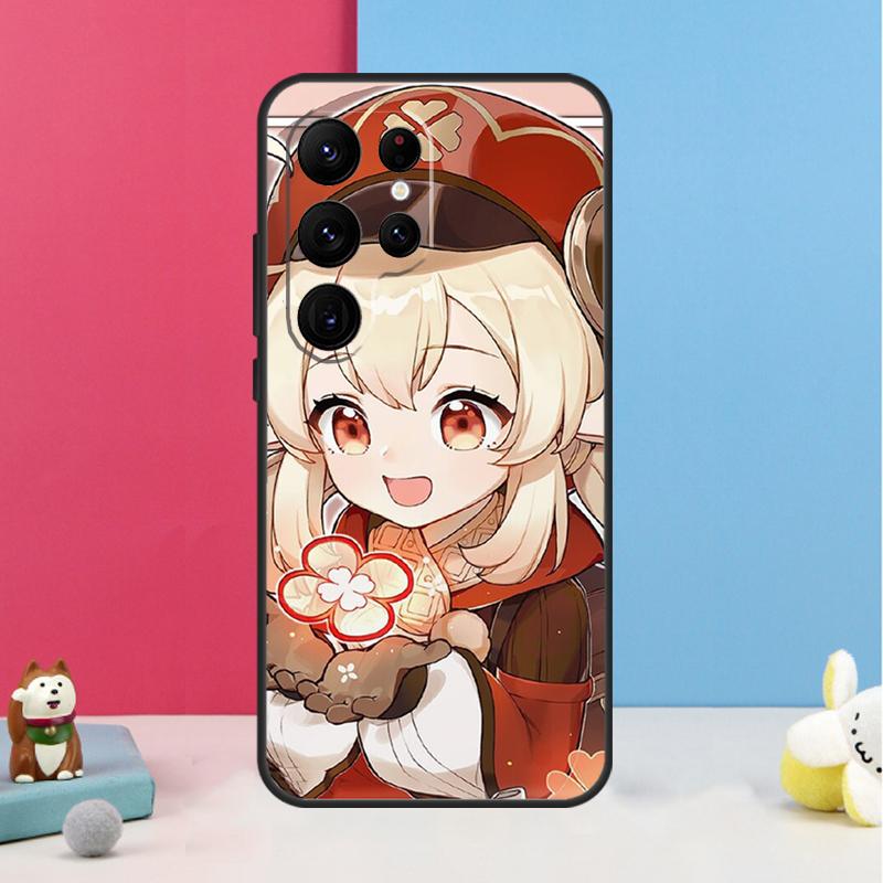 Genshin Impact Klee Hülle für Samsung Galaxy S26 S25 Ultra S20 S21 S22 S23 S24 Plus S10 S25 FE Rückabdeckung Schale