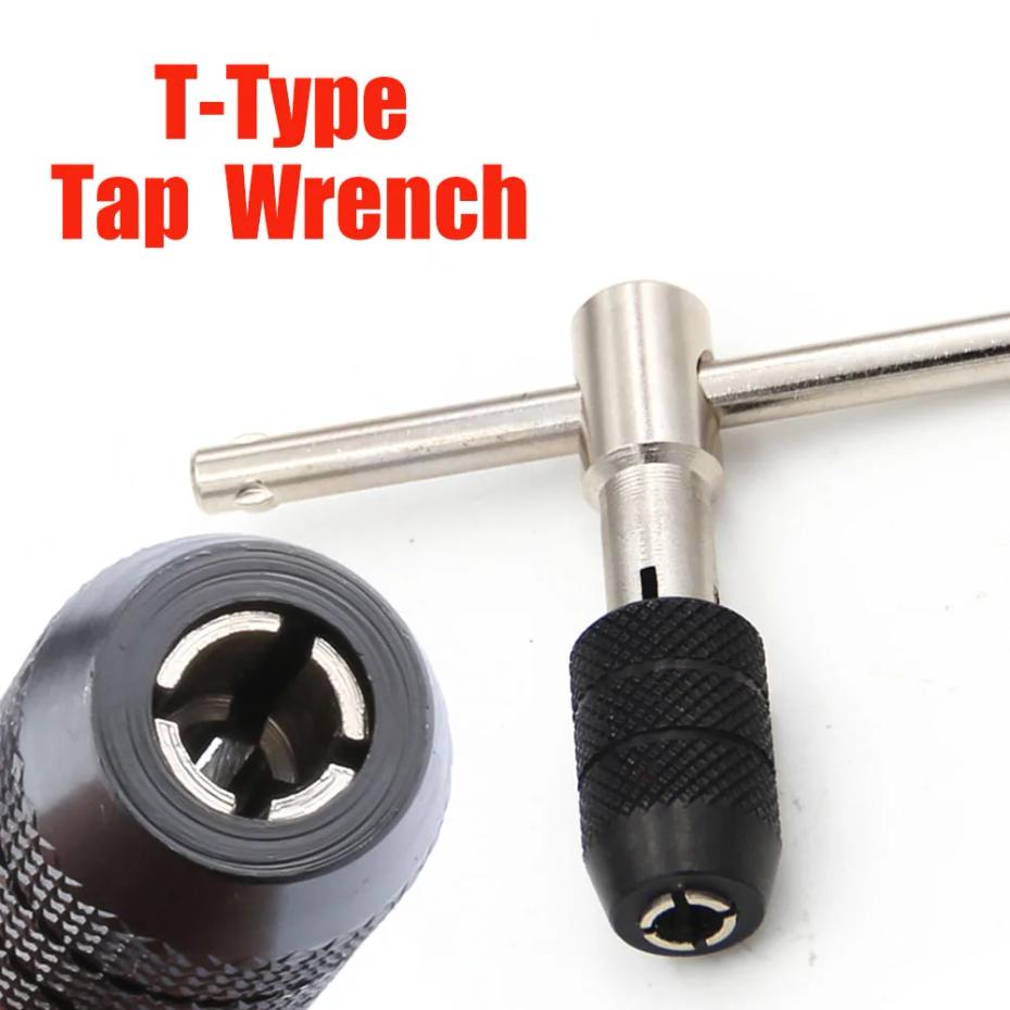 T-Typ 3mm bis 6mm Handgewindebohrer Gewindeschneidwerkzeugsatz Handwinde Gewindeschneiden M6 bis M8 Werkzeugsatz