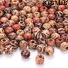 Painted Mixed Wood Beads for Jewelry Making and Hair Accessories 100Pcs/Pack 1Pack Optional