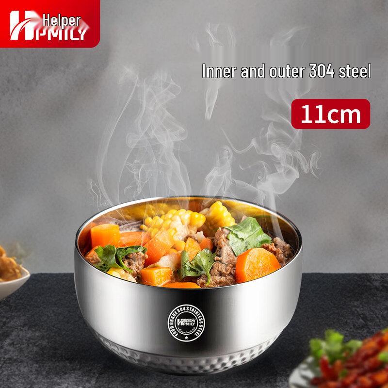 

HPMILY 304 Stainless Steel Double-Layer Anti-Scald Bowl