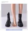2025 Women's Black Chelsea Martin Boots: Chunky Heel, Round Toe, Platform Design