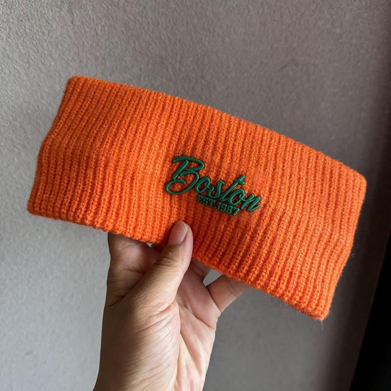 Korea Fashion Letter Headband For Women And Men With Knitted Material Fall Winter Accessory