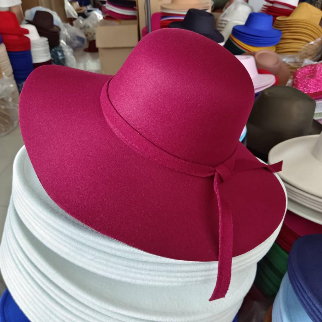 2023 Kapelusz Fedora Szerokie Rondo Filcowa Czapka Letnia Plażowa Damska Dziewczęca Pani Podróżna Miękki Kapelusz Przeciwsłoneczny na Plażę Składany Jeziorny Błękit Fioletowy