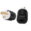 NEMA L7-15P 15A 277V Industrial Anti-Pull-Out Hook Plug